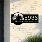 Custom Metal Western Cowboy Wild West Metal Address Sign, House number, Outdoor Number Signage, Yard Sign Address Plate