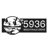 Custom Metal Ducks Wild animal wildlife Metal Address Sign, House number, Outdoor Number Signage, Yard Sign Address Plate