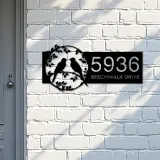 Custom Metal Bird couple Metal Address Sign, House number, Outdoor Number Signage, Yard Sign Address Plate002