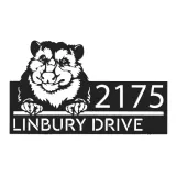 Custom Metal Peeking Possum Wild animal wildlife Metal Address Sign, House number, Outdoor Number Signage, Yard Sign Address Plate