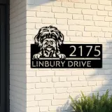 Custom Metal Wirehaired pointing griffon dog Metal Address Sign House number Hanging Address Plaque Yard Sign Outdoor decor
