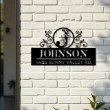 Custom Metal Monogram Letters family name Metal Address Sign House number Hanging Address Plaque Yard Sign Outdoor decor S36