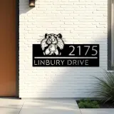 Custom Metal Peeking Hamster Wild animal wildlife Metal Address Sign, House number, Outdoor Number Signage, Yard Sign Address Plate