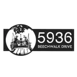 Custom Metal Mom Dad and son go fishing Metal Address Sign Custom House number Hanging Address Plaque Yard Sign Outdoor