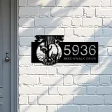Custom Metal Raccoon Wild animal wildlife Metal Address Sign, House number, Outdoor Number Signage, Yard Sign Address Plate