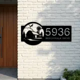 Custom Metal Farmhouse ranch Metal Address Sign, House number, Outdoor Number Signage, Yard Sign Address Plate