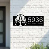 Custom Metal Guitar Guitarist Guitar Player Metal Address Sign, House number, Outdoor Number Signage, Yard Sign Address Plate
