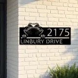 Custom Metal Peeking Bearded Dragon Metal Address Sign, House number, Outdoor Number Signage, Yard Sign Address Plate