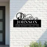 Custom Metal Monogram Letters family name Metal Address Sign House number Hanging Address Plaque Yard Sign Outdoor decor S20