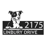 Custom Metal Jack Russell Terrier dog Puppy Metal Address Sign House number Hanging Address Plaque Yard Sign Outdoor decor