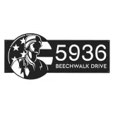 Custom Metal American Soldier US flag Metal Address Sign, House number, Outdoor Number Signage, Yard Sign Address Plate