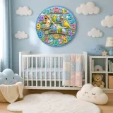 Colorful Birdhouse Nursery Room Decor