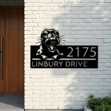 Custom Metal Peeking Seal Wild animal wildlife Metal Address Sign, House number, Outdoor Number Signage, Yard Sign Address Plate
