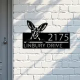 Custom Metal Peeking Kangaroo Wild animal wildlife Metal Address Sign, House number, Outdoor Number Signage, Yard Sign Address Plate