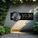 Custom Metal Budgerigar bird Metal Address Sign Custom Hanging Address Plaque House number Yard Sign Outdoor Sign