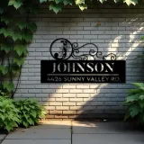 Custom Metal Monogram Letters family name Metal Address Sign House number Hanging Address Plaque Yard Sign Outdoor decor S20