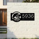 Custom Metal Dolphins Wild animal wildlife Metal Address Sign, House number, Outdoor Number Signage, Yard Sign Address Plate