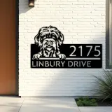 Custom Metal Wirehaired pointing griffon dog Metal Address Sign House number Hanging Address Plaque Yard Sign Outdoor decor