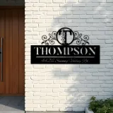 Custom Metal Monogram Letters family name Metal Address Sign House number Hanging Address Plaque Yard Sign Outdoor decor S9