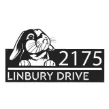 Custom Metal Cute Bunny Rabbit farm animal Metal Address Sign, House number, Outdoor Number Signage, Yard Sign Address Plate