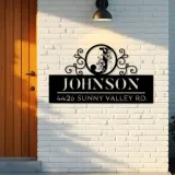 Custom Metal Monogram Letters family name Metal Address Sign House number Hanging Address Plaque Yard Sign Outdoor decor S47