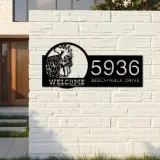 Custom Metal Chicken Rooster farmhouse animal ranch Metal Address Sign, House number, Outdoor Number Signage, Yard Sign Address Plate