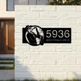 Custom Metal Saxophone player musician Metal Address Sign Custom House number Hanging Address Plaque Yard Sign Outdoor Sign