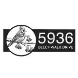 Custom Metal Blue jay bird Metal Address Sign Custom Hanging Address Plaque House number Yard Sign Outdoor Sign