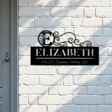 Custom Metal Monogram Letters family name Metal Address Sign House number Hanging Address Plaque Yard Sign Outdoor decor S14