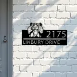 Custom Metal Peeking Hamster Wild animal wildlife Metal Address Sign, House number, Outdoor Number Signage, Yard Sign Address Plate