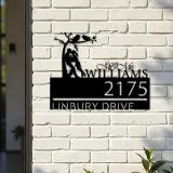 Custom Metal Couple lovers custom name Metal Address Sign, House number, Outdoor Number Signage, Yard Sign Address Plate