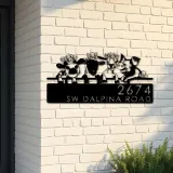 Custom Metal Goat Cow sheep pig farmhouse farm animals Metal Address Sign, House number, Outdoor Number Signage, Yard Sign Address Plate