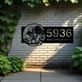 Custom Metal Chicken Rooster farm animal ranch Metal Address Sign, House number, Outdoor Number Signage, Yard Sign Address Plate