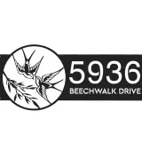 Custom Metal Swallows Metal Address Sign, House number, Outdoor Number Signage, Yard Sign Address Plate