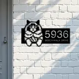 Custom Metal Ragdoll Cat Pet kitty Metal Address Sign, House number, Outdoor Number Signage, Yard Sign Address Plate