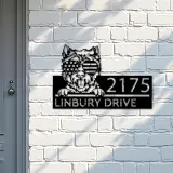 Custom Metal West Highland White Terrier dog Metal Address Sign House number Hanging Address Plaque Yard Sign Outdoor decor