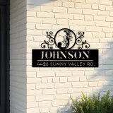 Custom Metal Monogram Letters family name Metal Address Sign House number Hanging Address Plaque Yard Sign Outdoor decor S36