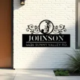 Custom Metal Monogram Letters family name Metal Address Sign House number Hanging Address Plaque Yard Sign Outdoor decor S37
