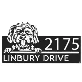 Custom Metal Morkie dog Cute puppy Metal Address Sign House number Hanging Address Plaque Yard Sign Outdoor decor