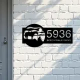 Custom Metal Western Cowboy Metal Address Sign, House number, Outdoor Number Signage, Yard Sign Address Plate