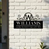 Custom Metal Monogram Letters family name Metal Address Sign House number Hanging Address Plaque Yard Sign Outdoor decor S41