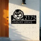 Custom Metal Peeking Flying Squirrel Wild animal wildlife Metal Address Sign, House number, Outdoor Number Signage, Yard Sign Address Plate