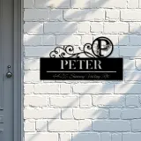 Custom Metal Monogram Letters family name Metal Address Sign House number Hanging Address Plaque Yard Sign Outdoor decor S11