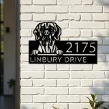 Custom Metal Great Dane dog Cute puppy Metal Address Sign House number Hanging Address Plaque Yard Sign Outdoor decor