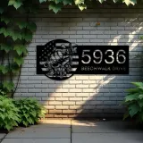 Custom Metal Plumber handyman Metal Address Sign House number Hanging Address Plaque Yard Sign Outdoor