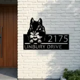 Custom Metal Peeking Chipmunk Wild animal wildlife Metal Address Sign, House number, Outdoor Number Signage, Yard Sign Address Plate