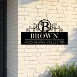 Custom Metal Monogram Letters family name Metal Address Sign House number Hanging Address Plaque Yard Sign Outdoor decor S44