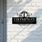 Custom Metal Monogram Letters family name Metal Address Sign House number Hanging Address Plaque Yard Sign Outdoor decor S8