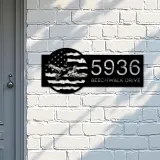 Custom Metal A 10 airplane US flag Metal Address Sign House number Hanging Address Plaque Yard Sign Outdoor