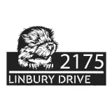 Custom Metal Peeking Baby Beaver Wild animal wildlife Metal Address Sign, House number, Outdoor Number Signage, Yard Sign Address Plate